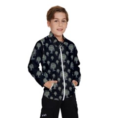 Funny Monsters Motif Drawing Pattern Kids  Windbreaker