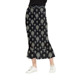 Funny Monsters Motif Drawing Pattern Maxi Fishtail Chiffon Skirt by dflcprintsclothing