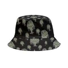 Funny Monsters Motif Drawing Pattern Bucket Hat