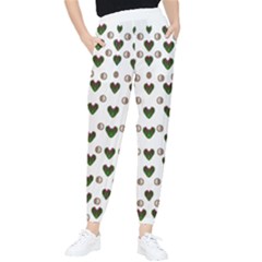 Hearts And Pearls For Love And Plants For Peace Tapered Pants