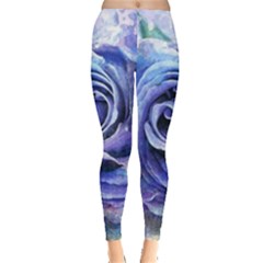 Watercolor-rose-flower-romantic Leggings 