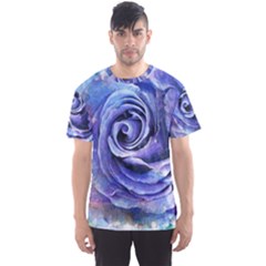 Watercolor-rose-flower-romantic Men s Sport Mesh Tee