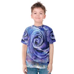 Watercolor-rose-flower-romantic Kids  Cotton Tee