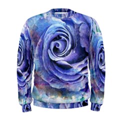 Watercolor-rose-flower-romantic Men s Sweatshirt