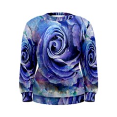 Watercolor-rose-flower-romantic Women s Sweatshirt