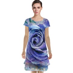 Watercolor-rose-flower-romantic Cap Sleeve Nightdress