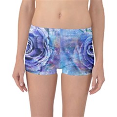 Watercolor-rose-flower-romantic Reversible Boyleg Bikini Bottoms