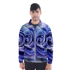 Watercolor-rose-flower-romantic Men s Windbreaker