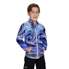 Watercolor-rose-flower-romantic Kids  Windbreaker