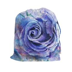 Watercolor-rose-flower-romantic Drawstring Pouch (2xl) by Sapixe