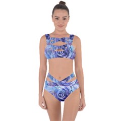 Watercolor-rose-flower-romantic Bandaged Up Bikini Set 