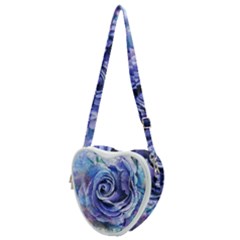 Watercolor-rose-flower-romantic Heart Shoulder Bag