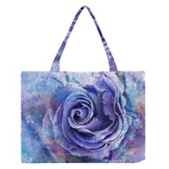 Watercolor-rose-flower-romantic Zipper Medium Tote Bag by Sapixe