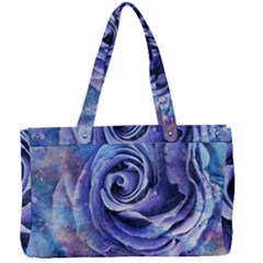 Watercolor-rose-flower-romantic Canvas Work Bag