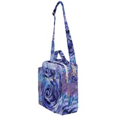 Watercolor-rose-flower-romantic Crossbody Day Bag by Sapixe