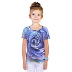 Watercolor-rose-flower-romantic Kids  One Piece Tee