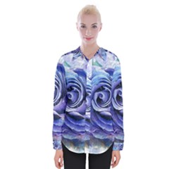 Watercolor-rose-flower-romantic Womens Long Sleeve Shirt