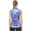 Watercolor-rose-flower-romantic Mock Neck Shell Top View2