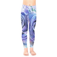 Watercolor-rose-flower-romantic Kids  Leggings