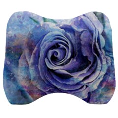 Watercolor-rose-flower-romantic Velour Head Support Cushion