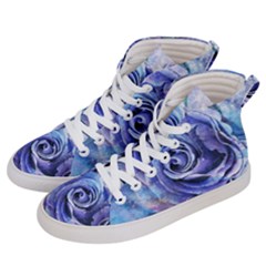 Watercolor-rose-flower-romantic Women s Hi-Top Skate Sneakers