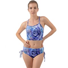 Watercolor-rose-flower-romantic Mini Tank Bikini Set