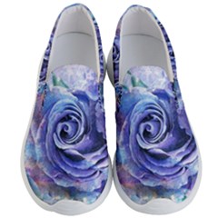 Watercolor-rose-flower-romantic Men s Lightweight Slip Ons by Sapixe