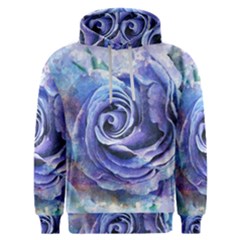 Watercolor-rose-flower-romantic Men s Overhead Hoodie