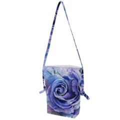 Watercolor-rose-flower-romantic Folding Shoulder Bag