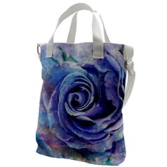 Watercolor-rose-flower-romantic Canvas Messenger Bag