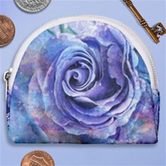 Watercolor-rose-flower-romantic Horseshoe Style Canvas Pouch