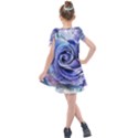 Watercolor-rose-flower-romantic Kids  Tie Up Tunic Dress View2