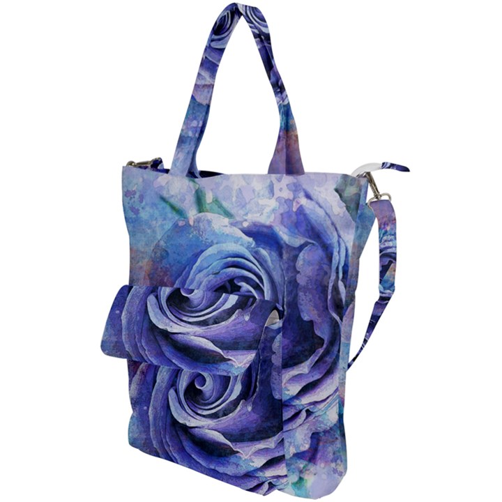 Watercolor-rose-flower-romantic Shoulder Tote Bag