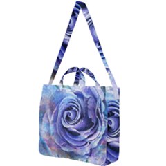 Watercolor-rose-flower-romantic Square Shoulder Tote Bag by Sapixe