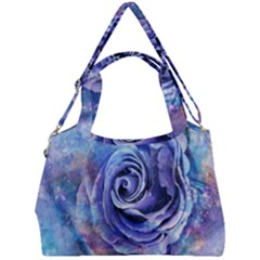 Watercolor-rose-flower-romantic Double Compartment Shoulder Bag by Sapixe