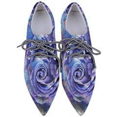 Watercolor-rose-flower-romantic Pointed Oxford Shoes by Sapixe