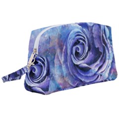 Watercolor-rose-flower-romantic Wristlet Pouch Bag (Large)