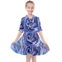 Watercolor-rose-flower-romantic Kids  All Frills Chiffon Dress View1