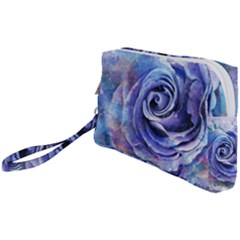 Watercolor-rose-flower-romantic Wristlet Pouch Bag (Small)