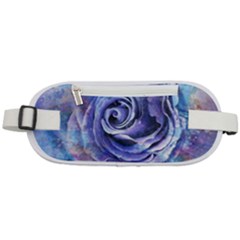 Watercolor-rose-flower-romantic Rounded Waist Pouch