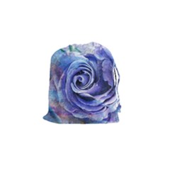 Watercolor-rose-flower-romantic Drawstring Pouch (small) by Sapixe