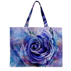 Watercolor-rose-flower-romantic Zipper Mini Tote Bag by Sapixe