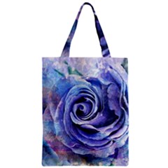 Watercolor-rose-flower-romantic Zipper Classic Tote Bag by Sapixe