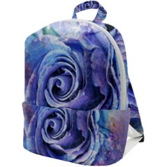 Watercolor-rose-flower-romantic Zip Up Backpack