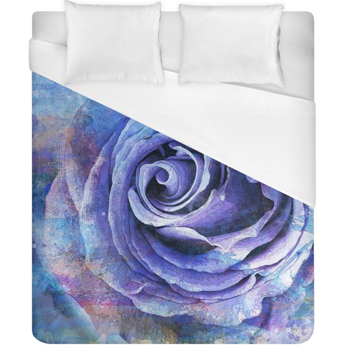 Watercolor-rose-flower-romantic Duvet Cover (California King Size)