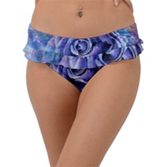 Watercolor-rose-flower-romantic Frill Bikini Bottom by Sapixe