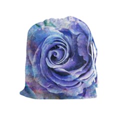 Watercolor-rose-flower-romantic Drawstring Pouch (xl) by Sapixe