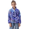 Watercolor-rose-flower-romantic Kids  Half Zip Hoodie View1