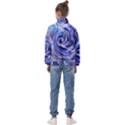 Watercolor-rose-flower-romantic Kids  Half Zip Hoodie View2