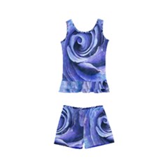 Watercolor-rose-flower-romantic Kids  Boyleg Swimsuit by Sapixe